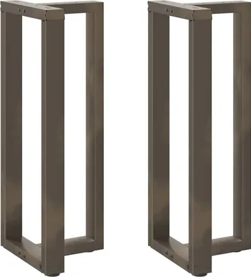 Produktbild von Möbel Bartischbeine T-Form 2 Stk. Naturstahl 40x35x(100-101) cm Stahl - Tischbeine &55024