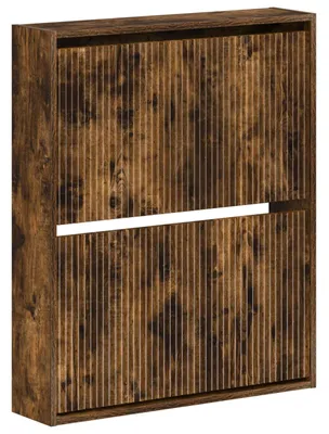 Immagine prodotto di Armadietto a muro per scarpe, modello ARNHEM, dimensioni 71 x 17 x 86 cm, finitura rovere fumé