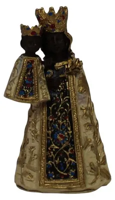Produktbild von Heiligenfigur Schwarze Madonna 6 cm handbemalt Polyresin Deko