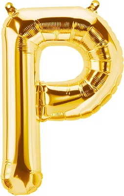 Immagine prodotto di Palloncino in foil lettera P, oro, 80 cm circa, da riempire con aria compressa