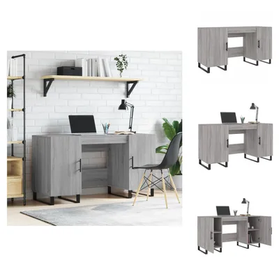 Immagine prodotto di vidaXL Scrivania grigio Sonoma 140x50x75 cm in legno - Scrivanie
