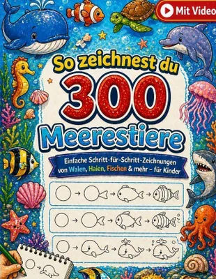 Produktbild von So zeichnest du 300 Meerestiere