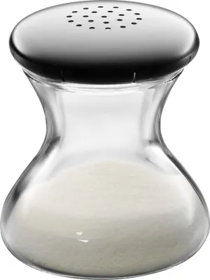 Produktbild von WMF Wagenfeld Salzstreuer 4,5 cm, Max und Moritz, Glas, Cromargan Edelstahl mattiert, spülmaschinengeeignet