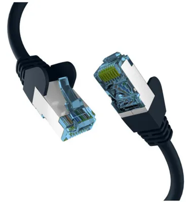 Image de EFB RJ45 PATCHKABEL mit CAT7 ROHKABEL SCHWARZ 0.15m
