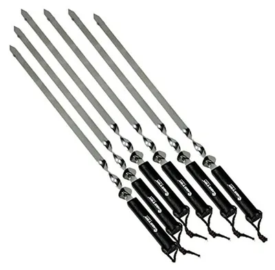 Immagine prodotto di Spiedini per barbecue 600x15x1,8 mm ACCIAIO INOX con manico in legno Spiedini Shashlik Spiedini di carne Spiedini Girarrosto Spiedino di carne Spiedino Shampura
