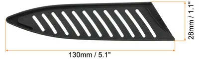 Produktbild von 2 Stš¹ck 130x28x1.8mm Messerschutzhš¹lle fš¹r 127mm/5" Keramikmesser, Universal Messerscheide aus PP Kunststoff Klingenschutz Messerhš¹lle fš¹r Kš¹chen Haushalt Hotel Esszimmer, Schwarz