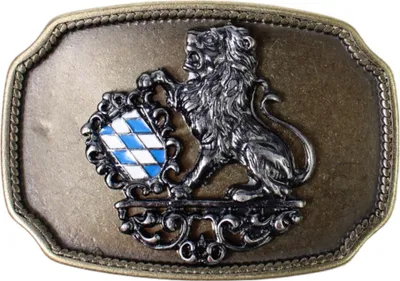 Produktbild von FRONHOFER Trachten Gürtelschnalle Bayerisches Wappen, Löwe, Schnalle 4 cm