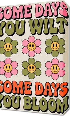 Produktbild von Bild 30x50cm Motivations-Affirmation Retro Vintage für das Wohnzimmer Bloom