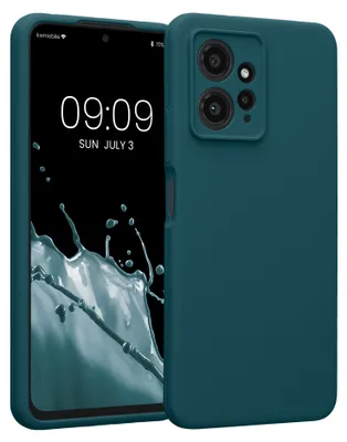 Produktbild von kwmobile Hülle kompatibel mit Xiaomi Redmi Note 12 (4G) - Hülle Silikon gummiert - Handyhülle - Handy Case in Petrol matt