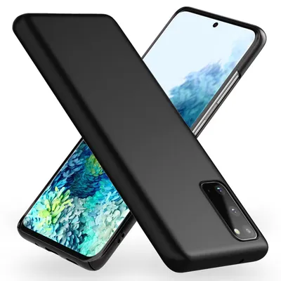 A black phone case is shown diagonally over a smartphone.