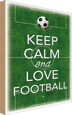 Produktbild von vianmo Holzschild 18x12 cm Keep Calm and love Football