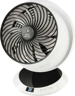Obrázok produktu pre Soler & Palau ARTIC-305 JET, Domáci lopatkový ventilátor, Čierna, Biela, Podlaha, Tabuľka, 53 dB, 27 cm, 2100 m³/h