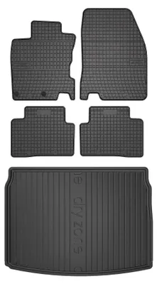 Zdjęcie produktu dla Dywaniki gumowe + mata bagażnika do Nissan Qashqai II J11 2013-2021 (SUV/crossover) – czarne, dopasowane – Wielganizator SolidPRO