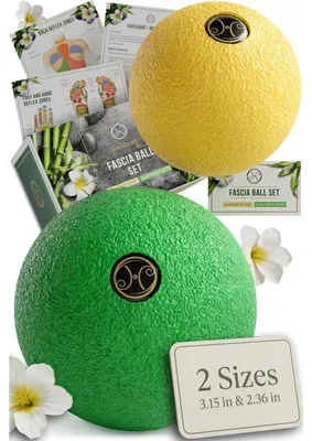 Produktbild von Massageball Faszienball Massagerolle - 6 cm und 8 cm - 2 Stück - Noppen - Set