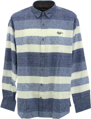 Produktbild von 30106 Monte Carlo, ,  Herren langarm Hemd, Popeline, blau weiß gestreift, XXL