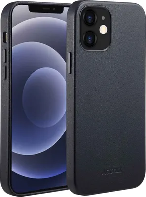 Produktbild von Accezz MagSafe Leather Backcover iPhone 12 (Pro) - Onyx Black