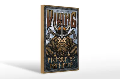Produktbild von Holzschild Wikinger 20x30cm Scandinavian Viking