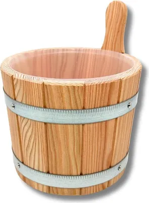 Produktbild von Sauna-Aufgusskübel /Saunaeimer aus Lärche 5 Liter inkl. Hygieneeinsatz