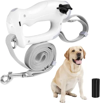 Produktbild von BommJokker Schleppleine für Hunde 1.5-1.8m hundeleinen Flexi Leine mit Kackbeutel für Große bis Kleine Hunde