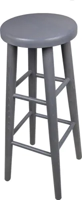 Produktbild von Barhocker Holzhocker Buche Barstuhl Stuhl massivholz 80 cm (Grau)