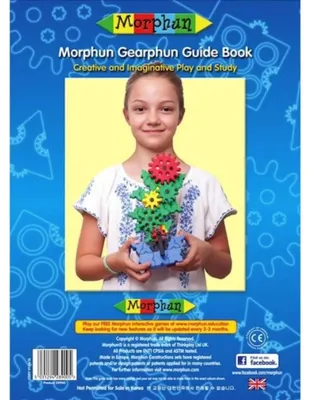 Produktbild von Morphun Junior Gearphun Anleitungsbuch – 40 A4-Seiten (gebunden, laminiert, Schritt-für-Schritt-Projekte, Zahnrad-Mechanismen) – STEM-Lernspielzeug, ab 2 Jahren, CE & EN-71