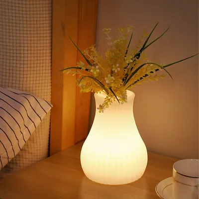 Produktbild von Warme Vasenlampe, Dekoration, zeitgesteuertes Dimmen, Tischlampe, nordisches Arbeitszimmer, Schlafzimmer, Nachttisch-Atmosphäre, Nachtlicht