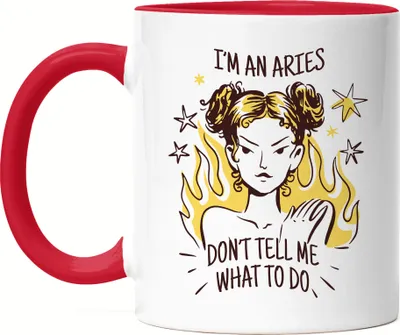 Produktbild von Widder Sternzeichen Tasse Rot Aires Horoskop Geschenkidee März April Geburtstag