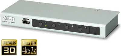 Obrázek produktu pro ATEN VS481B-AT-G, HDMI, Kov, Stříbrná, 60 Hz, 15 m, 3840 x 2160, 4096 x 2160