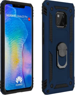 Obrázok produktu pre Avizar, hybridné puzdro na mobil s krúžkovým držiakom pre Huawei Mate 20 Pro, tmavomodré