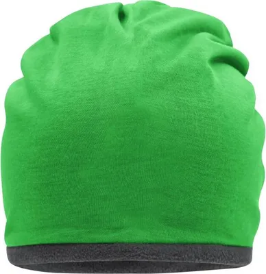 Produktbild von Lässige Mütze mit Fleece-Kontrastabschluss fern-green/carbon, Gr. one size