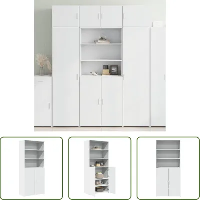 Produktbild von The Living Store Highboard Weiß 80x42,5x185 cm Holzwerkstoff