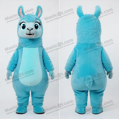 Produktbild von Cyan MASTICOT Cartoon-Lama-Maskottchen