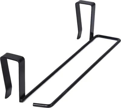 Immagine prodotto di QUVIO Porta asciugamani in metallo - Porta bagno - Porta strofinacci - Cucina - Lavastoviglie - Nero