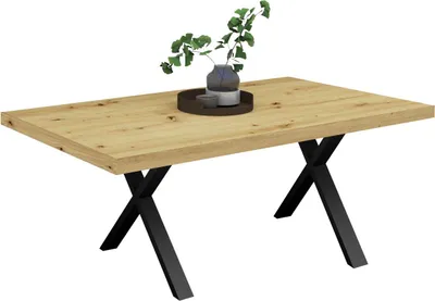 Produktbild von Esstisch Elgin 4 175-275x80x100 Metall+Holzwerkstoff Schwarz/Asteiche