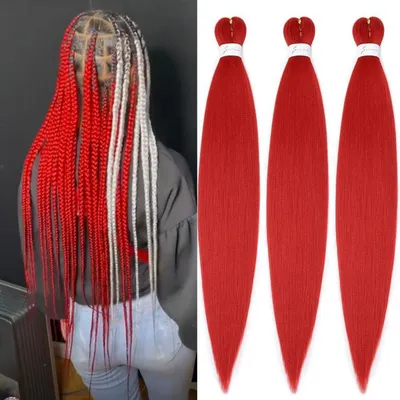Produktbild von Flechthaar Extensions 32 Zoll 3er Pack Kunsthaar Rot für Jumbo Braids