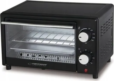 Produktbild von Esperanza Mini Backofen Eko007 Schwarz 900W 10L 250°C Timer 30Min