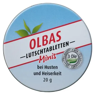 Produktbild von OLBAS Minis Lutschtabletten zuckerfrei bei Husten und Heiserkeit, 20 g Tabletten