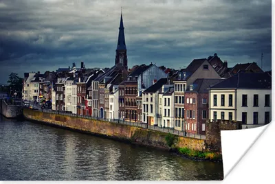 Produktbild von MuchoWow® Poster Skyline - Haus - Maastricht 120x80 cm - Bilder