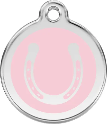 Produktbild von RedDingo Hundemarke mit individueller Gravur Hufeisen pink, Größe: M