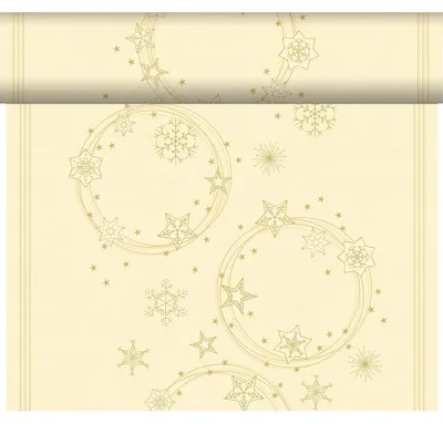 Obrázek produktu pro Duni Dunicel Tete a Tete běhoun na stůl Star Shine Cream 40 cm x 24 m