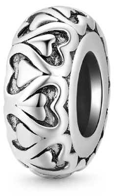 Produktbild von Gnoce Charm Stopper Herzen FVC200 Silber