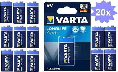 Produktbild von Varta Longlife Power 9V E-Block 20 Stück