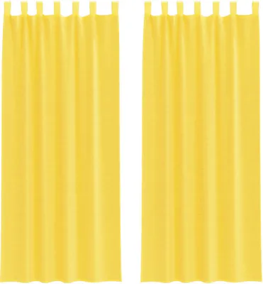 Obrázok produktu pre vidaXL Voálové závesy s pútkami 2 ks. Žltá 140x260 cm