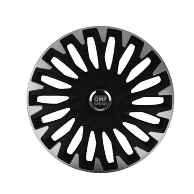 Produktbild von 13" Zoll Radkappen Schwarz Silber Radzierblenden Radblenden OMPS07021312 OMP