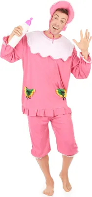 Produktbild von Baby Herren-Kostüm rosa-weiss - Einheitsgröße (42)