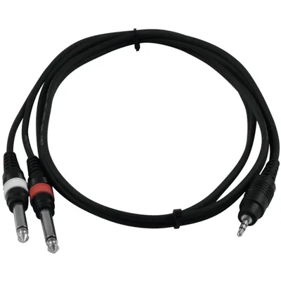 Zdjęcie produktu dla OMNITRONIC kabel adapter 3.5 jack/2xjack 1.5m bw