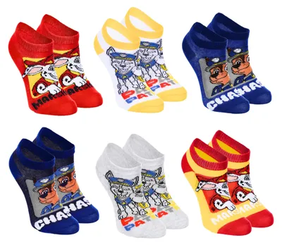 Immagine prodotto di Calzini Paw Patrol per bambini, set da 6 paia di calzini invisibili in cotone, unisex