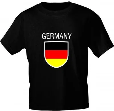 Produktbild von Kinder T-Shirt mit Print - Germany - 73040 versch. Farben zur Wahl - Gr. 86-164 Color - schwarz Größe -