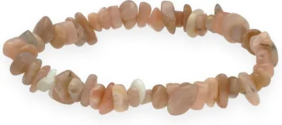 Productafbeelding van Armband met Echte Maansteen Splinters | Natuursteen Edelsteen Armband 19 cm