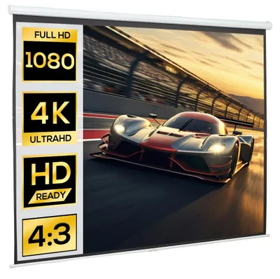 Zdjęcie produktu dla Ekran projekcyjny, rozdzielczość 4K, kąt widzenia 160°, przekątna 84 cali